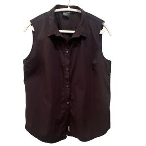 A/X Armani Exchange Timeless Sleeveless Button Down Capsule Neutral Sz M